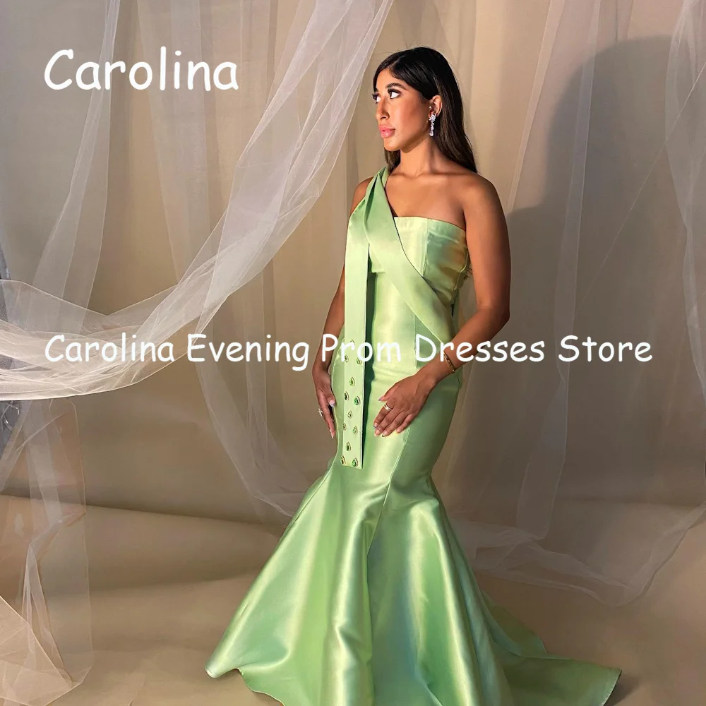 Carolina Satin Mermaid One-shoulder Ruffle Floor-length Prom Gown luxury Evening Formal Elegant Party Dress for Women 2023
Carolina Satin Mermaid One-shoulder Ruffle Floor-length Prom Gown luxury Evening Formal Elegant Party Dress for Women 2023