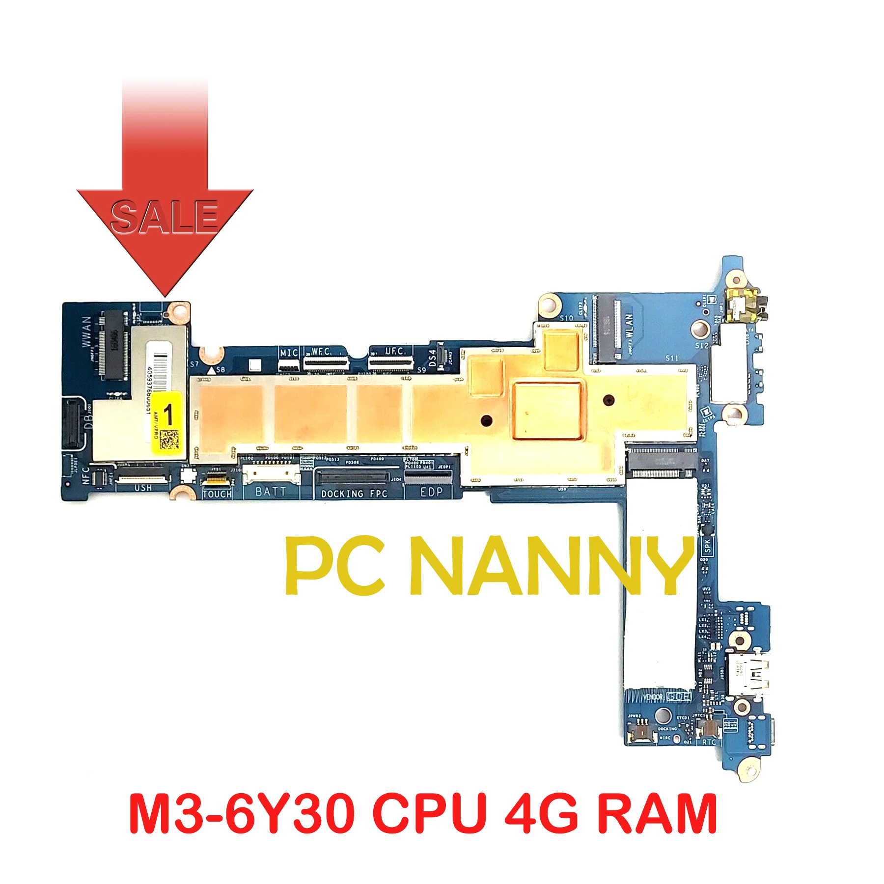 PCNANNY for Dell Latitude 11 5175 Tablet Laptop Motherboard LA-C791P M3-6Y30 CPU 4G RAM
PCNANNY for Dell Latitude 11 5175 Tablet Laptop Motherboard LA-C791P M3-6Y30 CPU 4G RAM