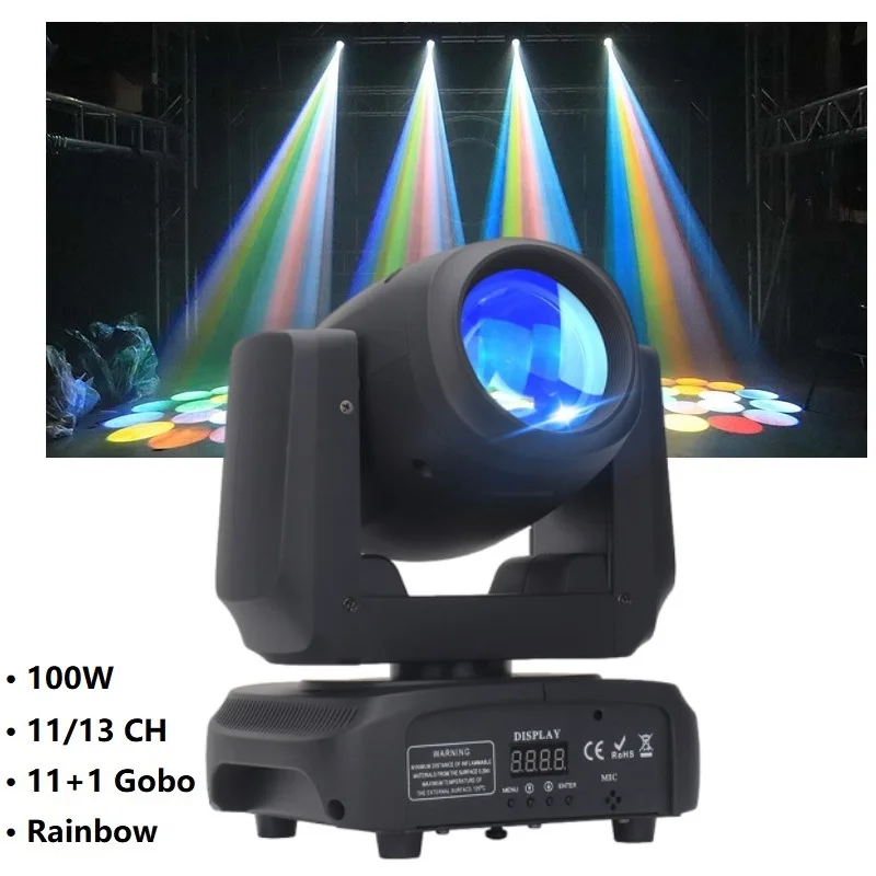 100W DMX 11CH 13CH 12 Gobo Disco DJ Party Spotlight LED Beam Moving Head Stage Light
100W DMX 11CH 13CH 12 Gobo Disco DJ Party Spotlight LED Beam Moving Head Stage Light