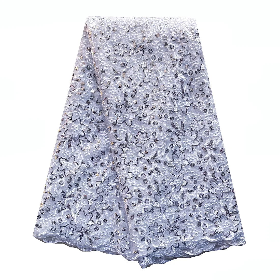 White Sequin African Lace Fabric 5 Yards Swiss Embroidered Cord French Net Lace 2024 Sequence Nigerian Tulle Lace Wedding Fabric
White Sequin African Lace Fabric 5 Yards Swiss Embroidered Cord French Net Lace 2024 Sequence Nigerian Tulle Lace Wedding Fabric