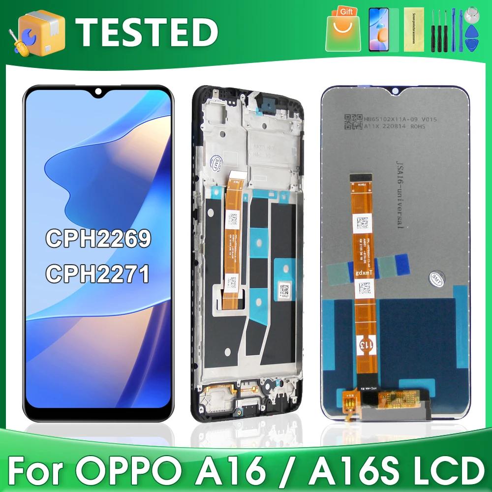 

6.52''For OPPO A16 For Ori OPPO A16S CPH2269 CPH2271 LCD Display Touch Screen Digitizer Assembly Replacement