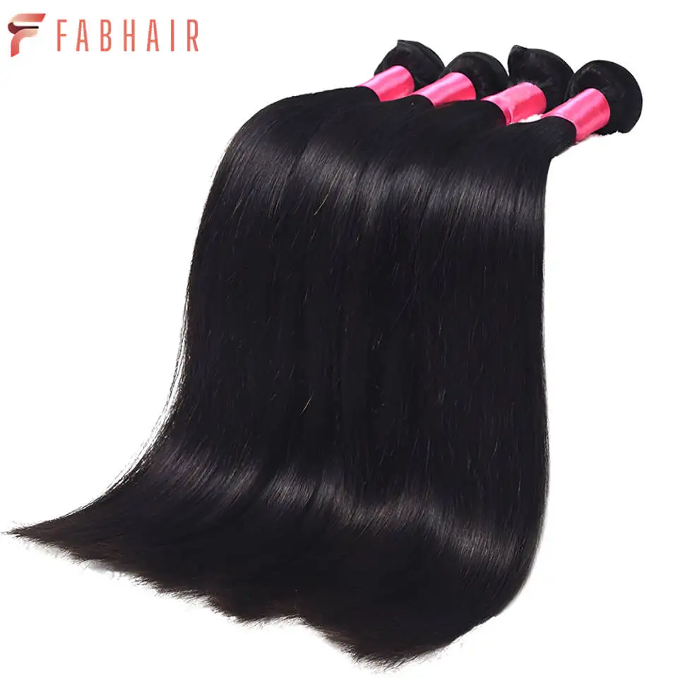 

Peruvian 100% Human Hair Straight Bundles Weaving Weave For Black Women 3 4 Bundles Deal Natural 30 Inch Bundle Hair Extensions