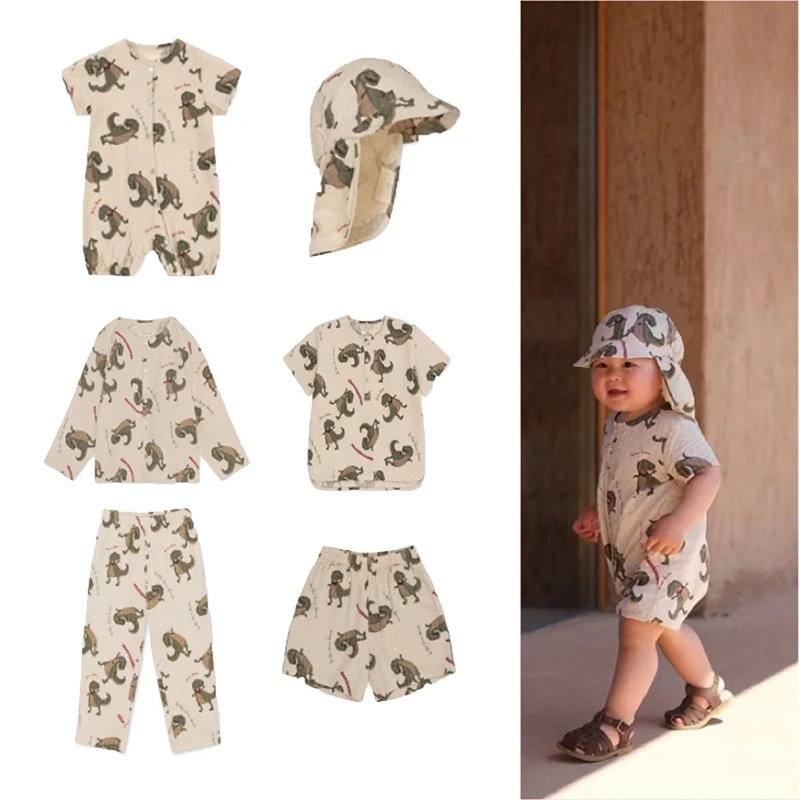 Cute Dinosaur Series 2023 KS Children's Short-sleeved Shorts Suit Men and Women Baby Jumpsuit [pre-sale March In Kids Clothes
Cute Dinosaur Series 2023 KS Children's Short-sleeved Shorts Suit Men and Women Baby Jumpsuit [pre-sale March In Kids Clothes