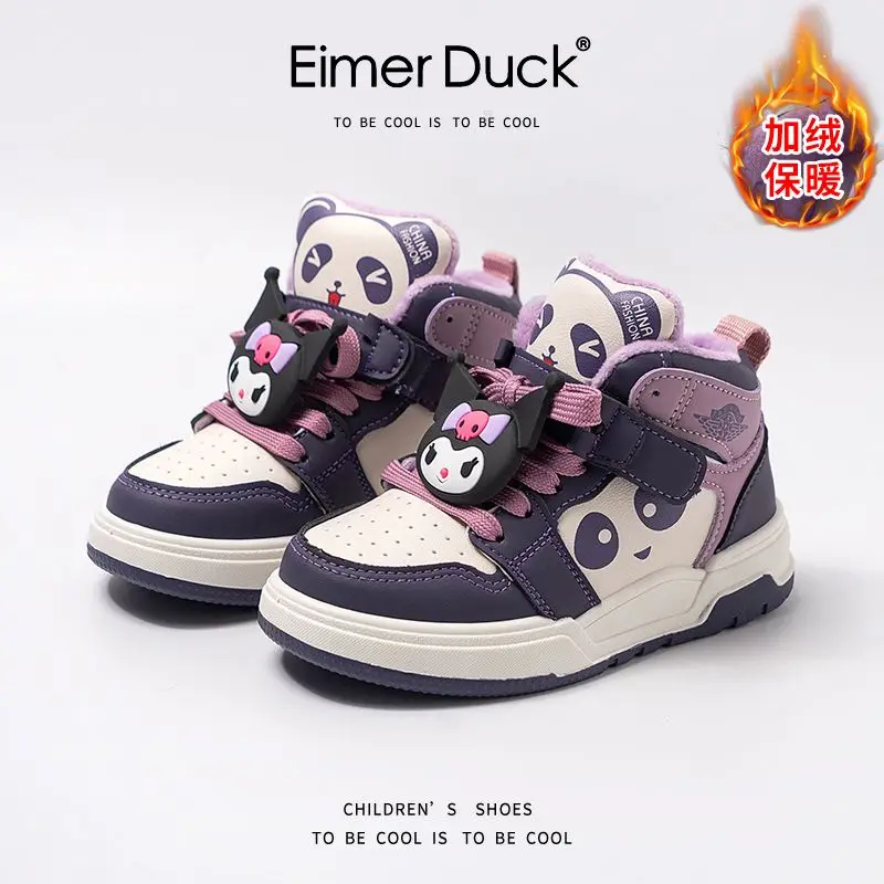 Kuromi Anime Kawaii Sanrio Children Warm Casual Shoes Spring New High Top Sports Sneakers Cotton Cashmere Gifts for Kids
Kuromi Anime Kawaii Sanrio Children Warm Casual Shoes Spring New High Top Sports Sneakers Cotton Cashmere Gifts for Kids