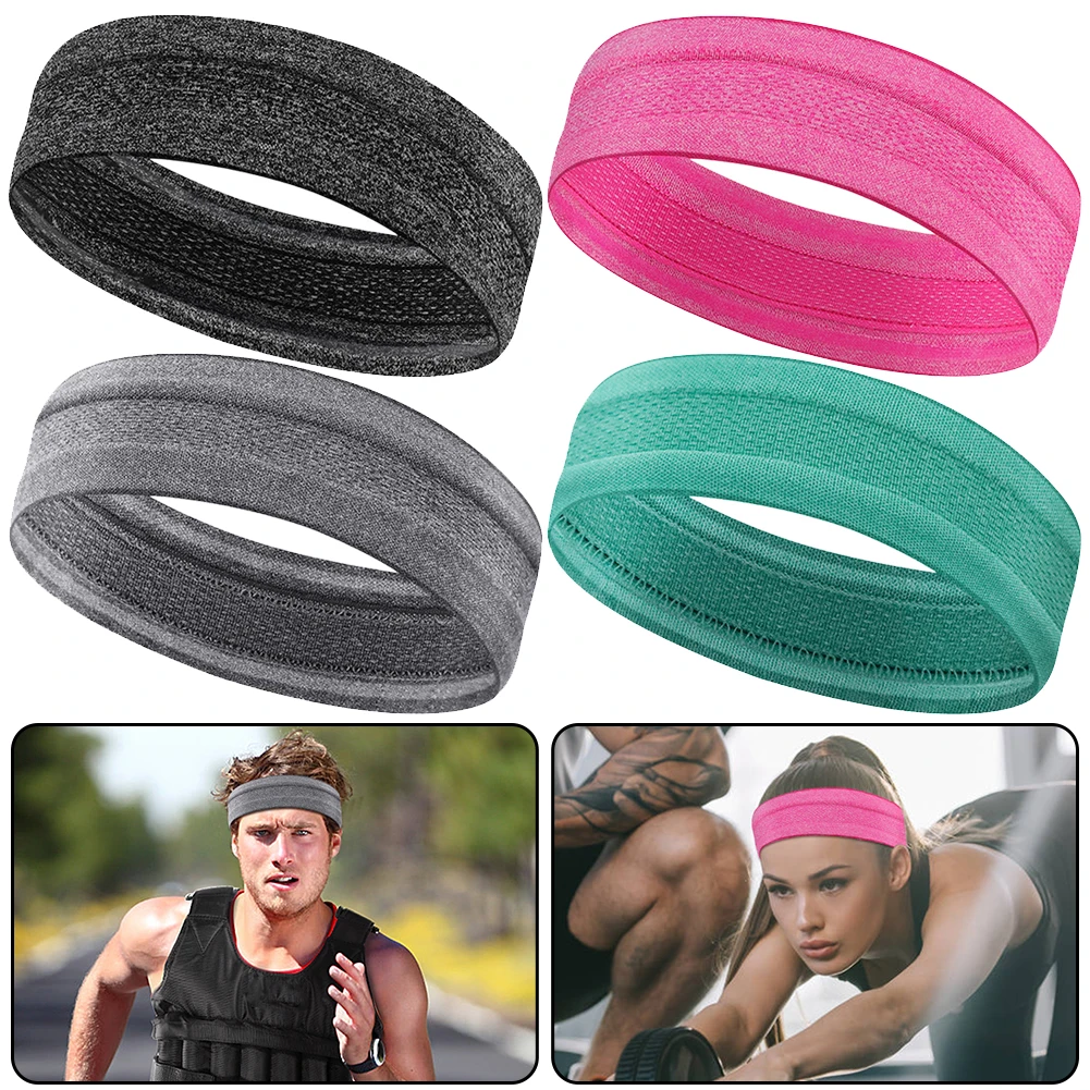 

Sports Headband Fitness Hair Bands Moisture Wicking Workout Sweat Bands Breathable for Yoga Tennis Basketball