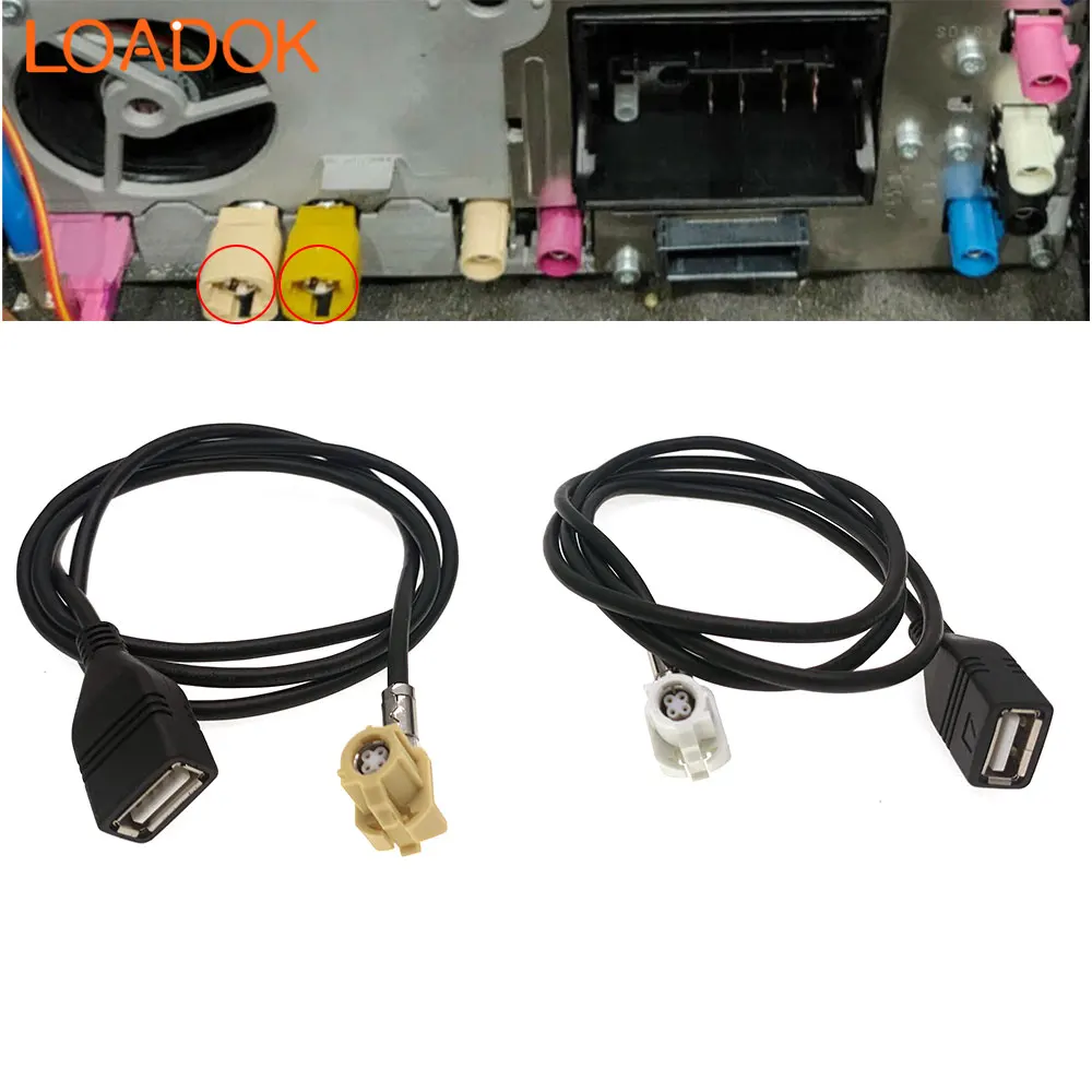 

4 Pin Car Radio USB LVDS Video Cable Connector Wire Harness For BMW 5 Series CIC - 3 Series NBT- 7 Series EVO Host