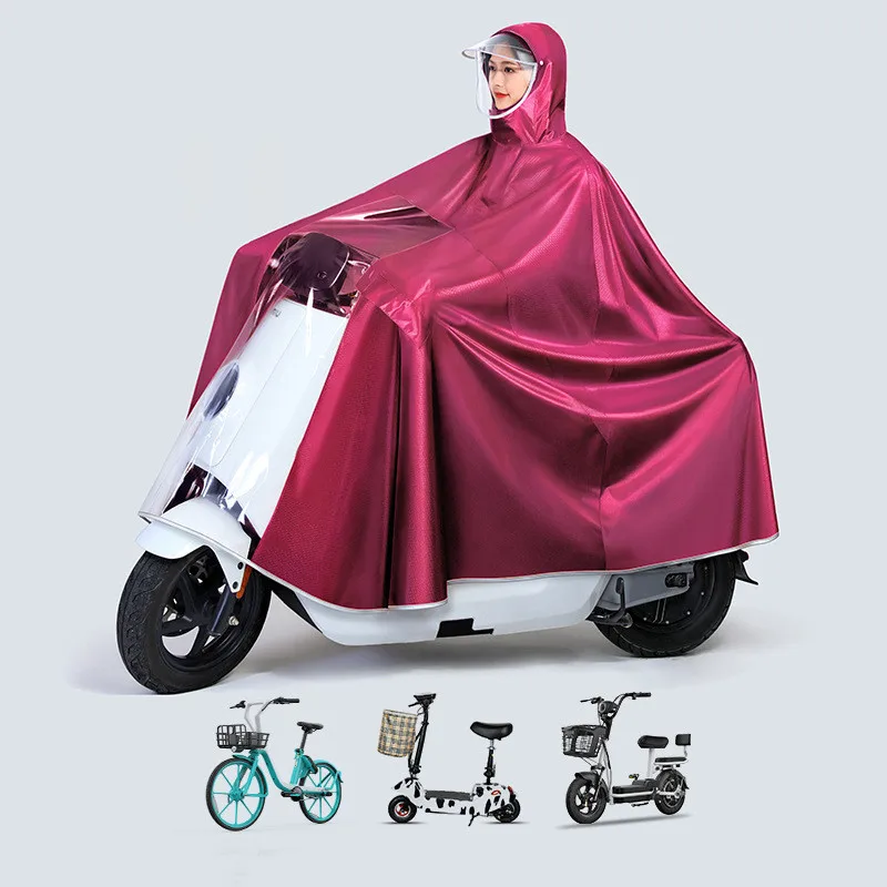 

Дождевик для электрического мотоцикла, одиночный двойной плащ для мужчин и женщин, длинный пончо от дождя на весь корпус автомобиля с аккумулятором