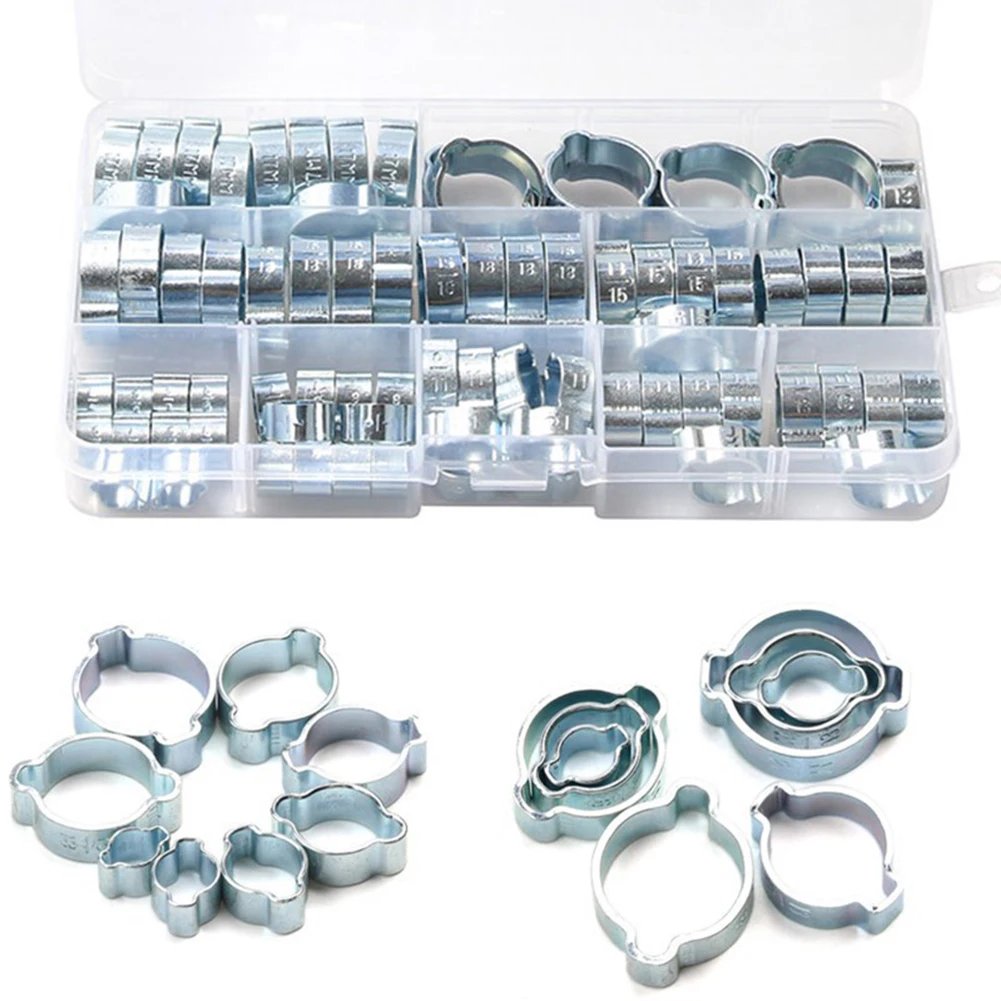 80 PCS Hose Clamp Double Ears Clamp O Clips 5-20mm Fuel Hose & Water Pipe Clamps Clips Hose Fuel Metal Clamps
80 PCS Hose Clamp Double Ears Clamp O Clips 5-20mm Fuel Hose & Water Pipe Clamps Clips Hose Fuel Metal Clamps
