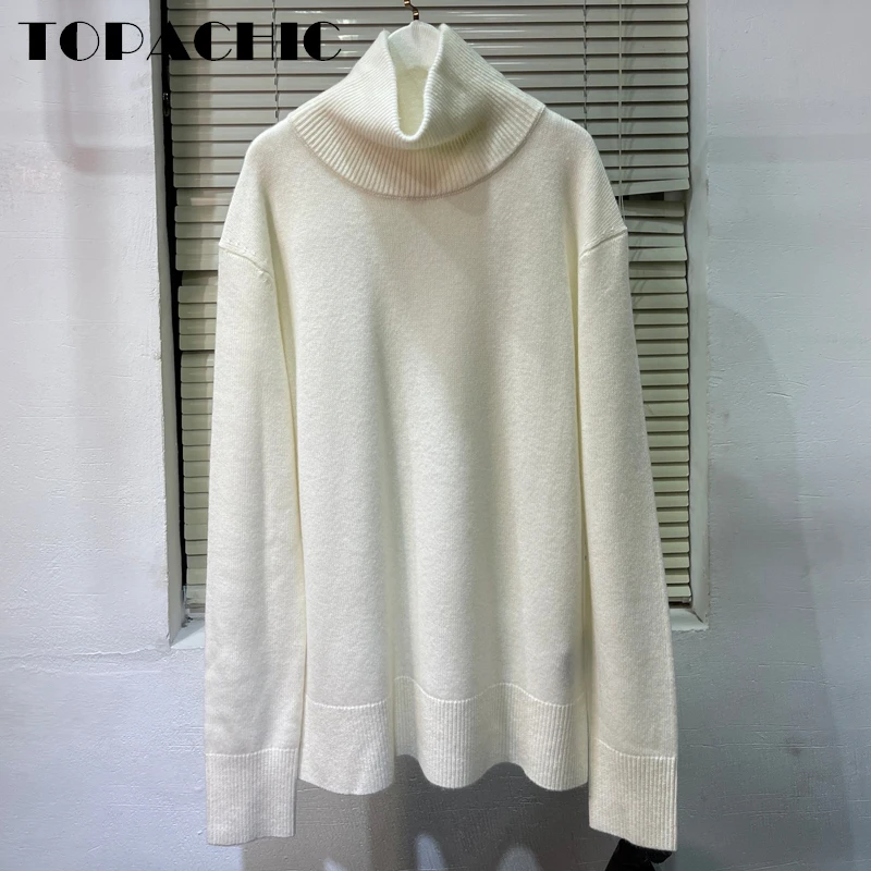 11.26 TOPACHIC Women's Comfortable Fashion Cashmere Sweater Keep Warm Turtleneck Long Sleeve Winter Knitted Pullover
11.26 TOPACHIC Women's Comfortable Fashion Cashmere Sweater Keep Warm Turtleneck Long Sleeve Winter Knitted Pullover