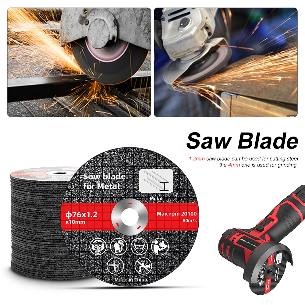 Stainless Steel Cutting Grinding 1.2mm/4.0mm Thickness 0.4in Arbor 76mm Saw Blade 3inch Circular Blade For Angle Grinder Metal
Stainless Steel Cutting Grinding 1.2mm/4.0mm Thickness 0.4in Arbor 76mm Saw Blade 3inch Circular Blade For Angle Grinder Metal