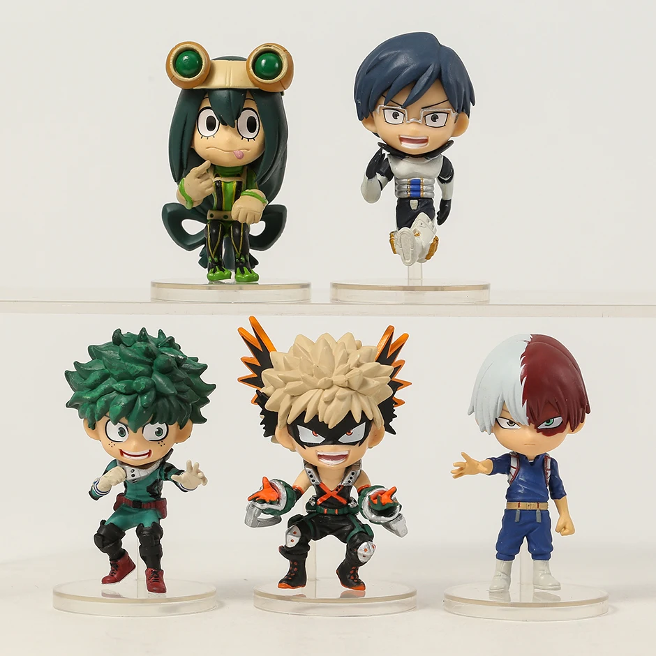 Figures My Hero Academia Chibi Masters Midoriya Izuku Bakugou Katsuki Todoroki Shoto Asui Tsuyu Tenya PVC Gift Dolls 5pcs/set
Figures My Hero Academia Chibi Masters Midoriya Izuku Bakugou Katsuki Todoroki Shoto Asui Tsuyu Tenya PVC Gift Dolls 5pcs/set