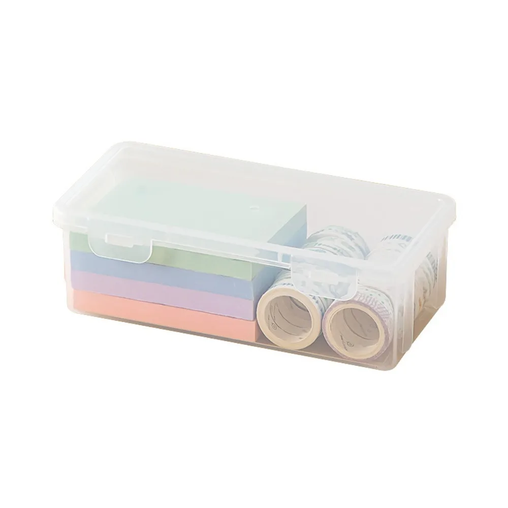 

Пластиковый ящик для хранения канцелярских принадлежностей, прозрачный контейнер большой емкости с крышкой, Бесплатная комбинация, Сортировочная коробка, косметика