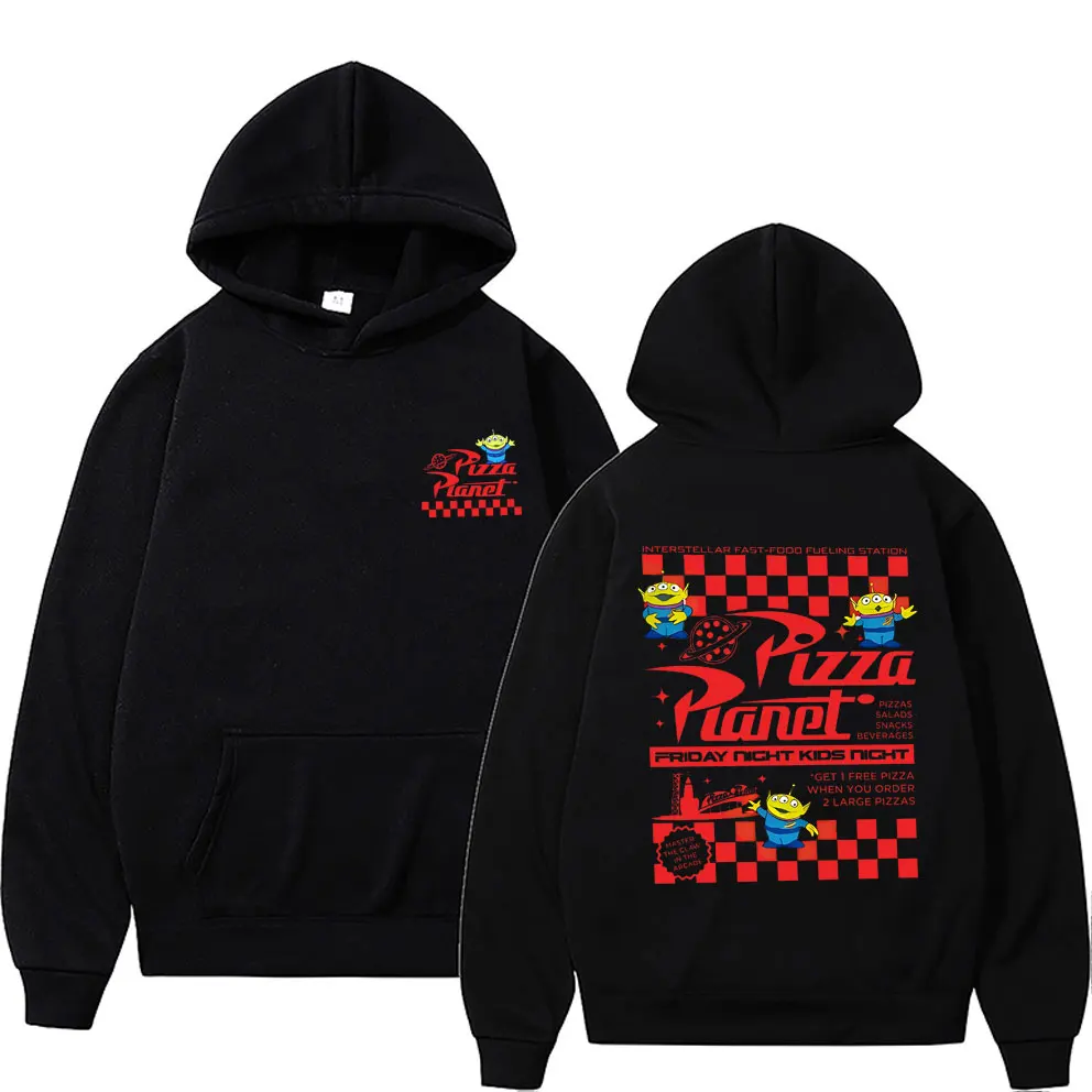 

Pizza Planet Double Sided Graphics Hoodie Men Women's Casusal Fleece Cotton Sweatshirt Autumn Winter Unisex Oversized Hoodies