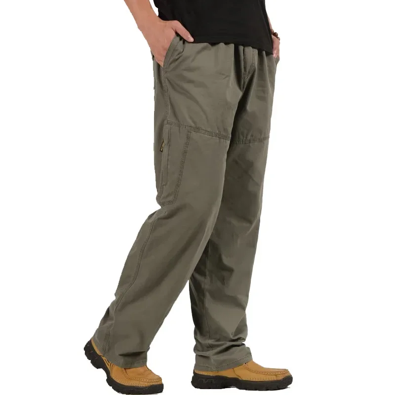 

2023 Men's Cargo Cotton Pants Spring Summer Sports Sweatpants Sagging Military Style Trousers Male Jogger Super Large Size L-6XL
