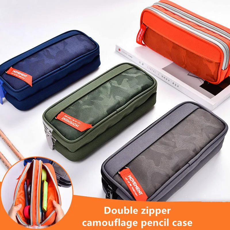 Double zipper camouflage canvas pencil case Boys pencil bag School stationery bag Student pen case School supplies storage bags 
Double zipper camouflage canvas pencil case Boys pencil bag School stationery bag Student pen case School supplies storage bags