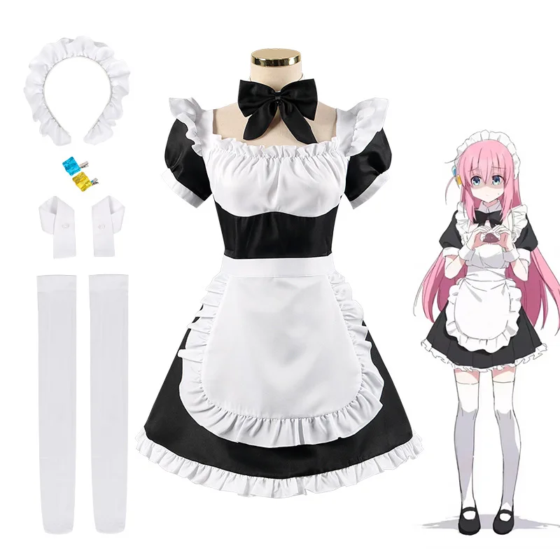 

Anima Bocchi The Rock! Costume Gotoh Hitori Cosplay Costume Full Costume Plus Accessories Sweet Casual Style Clothing