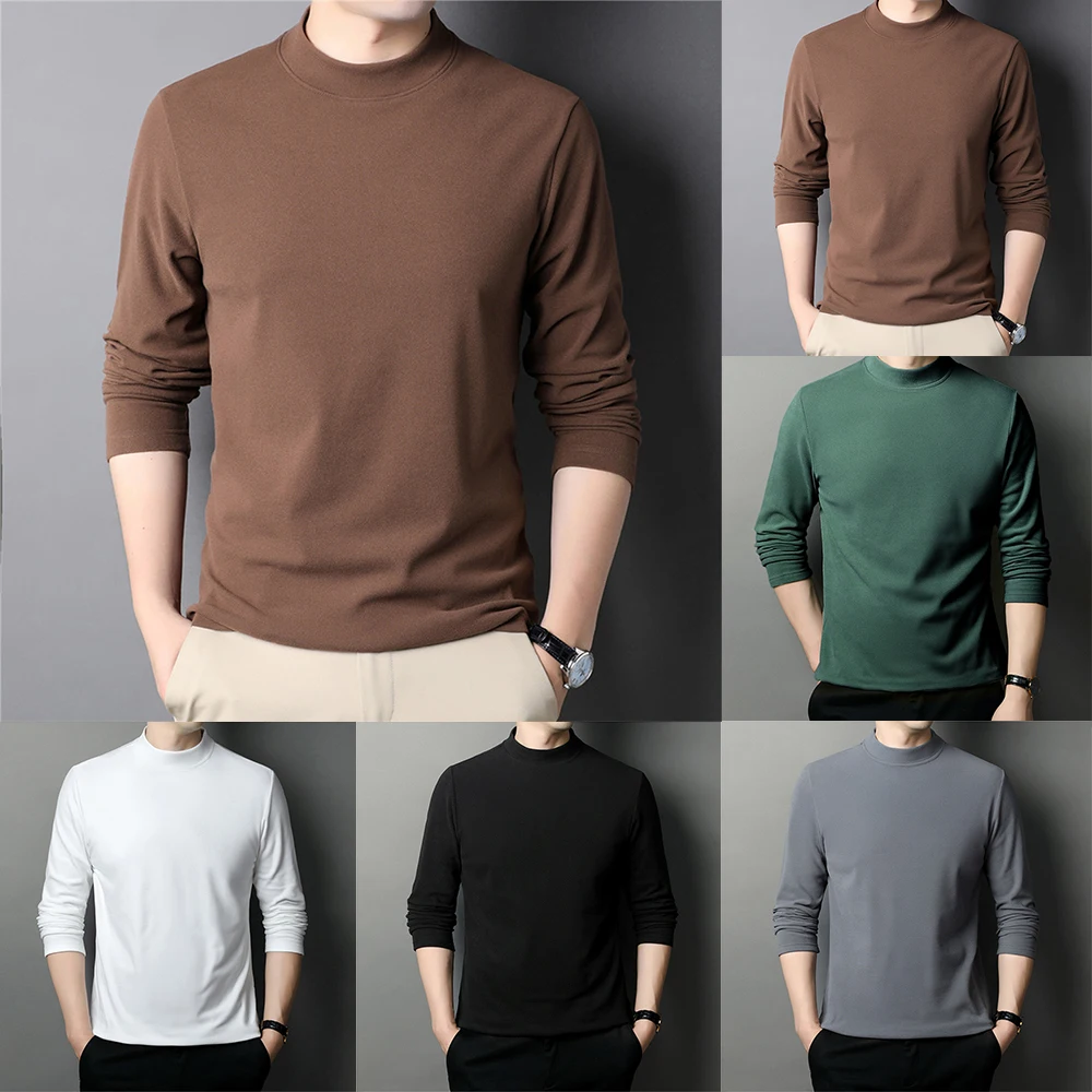 Autumn Winter Men's Half Turtleneck T-shirts Basic Pullover Long Sleeve Jumper Tops Warm Slim Fit T-Shirt Tee For Man
Autumn Winter Men's Half Turtleneck T-shirts Basic Pullover Long Sleeve Jumper Tops Warm Slim Fit T-Shirt Tee For Man