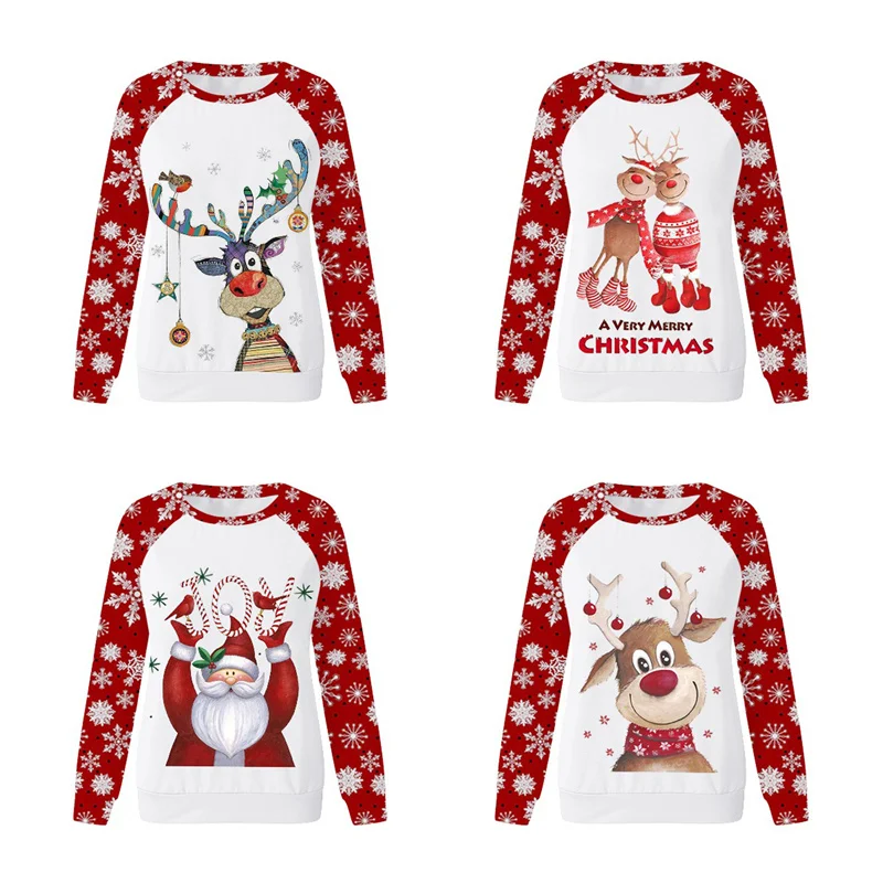 Women Christmas Sweatshirt, Long Sleeve Crew Neck Santa Claus/Elk Print Pullover Tops for Casual Daily
Women Christmas Sweatshirt, Long Sleeve Crew Neck Santa Claus/Elk Print Pullover Tops for Casual Daily