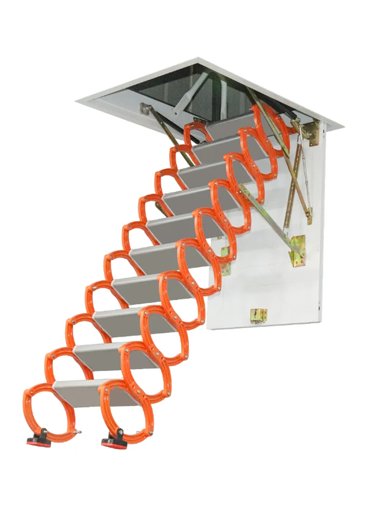 Чердак из титана и магния, телескопическая лестница, скрытая подъемная вилла, складная и растягивающаяся лестница