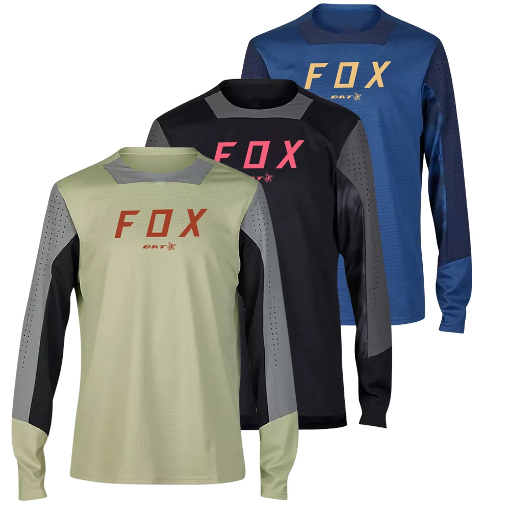 

Men's MTB Jersey BAT FOX Long Sleeve Motorcycle Jersey Quick-Dry Downhill Bike Jersey Motocross Cycling T-Shirt Maillot Ciclista