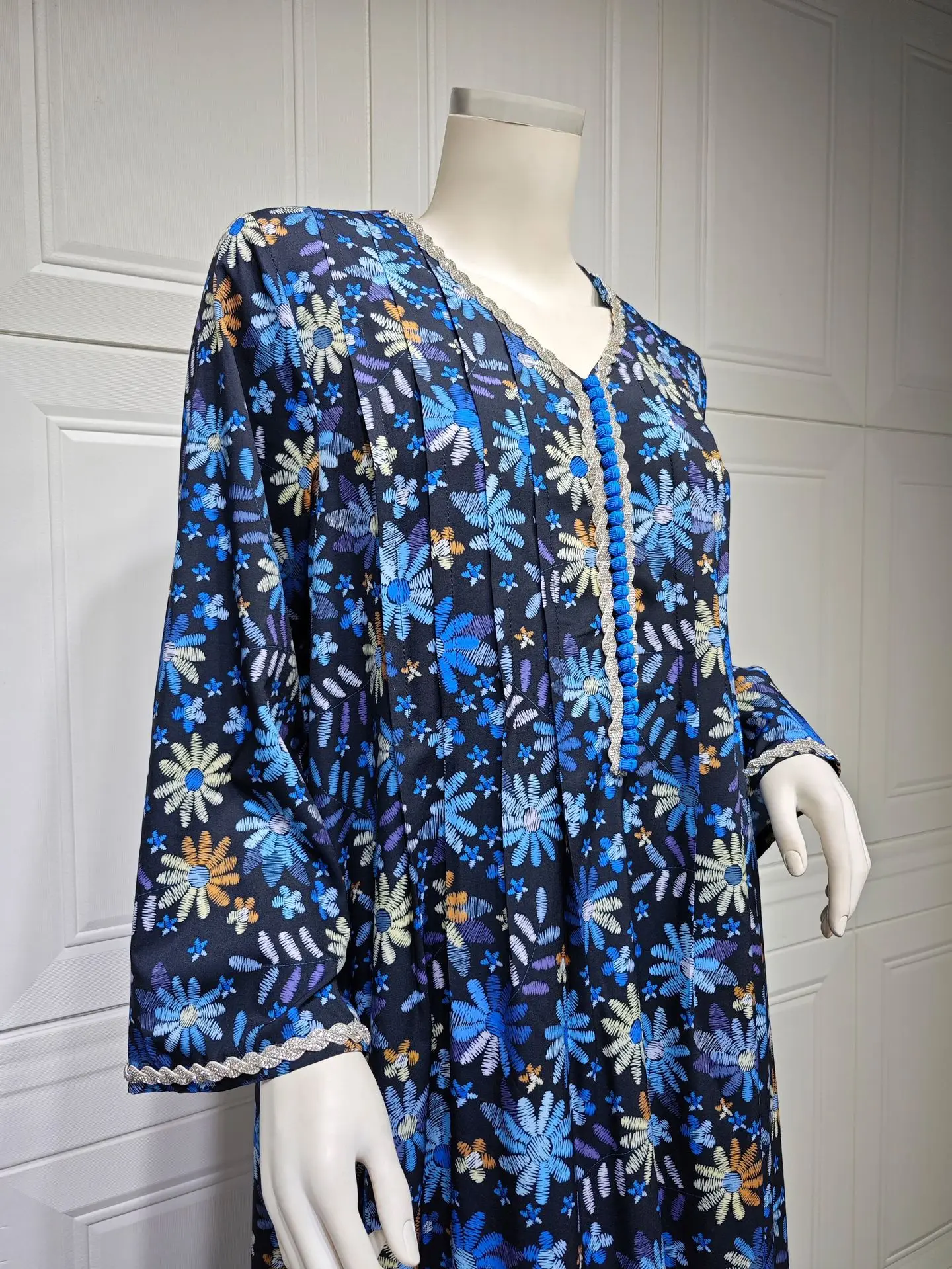 فستان عباية إسلامية للنساء ، مطبوع بالورود ، الماس ، الجلابية ، فساتين حفلات المغرب ، قفطان إسلام فيستدوس ، رداء عربي طويل ، دبي فستان عباية إسلامية للنساء ، مطبوع بالورود ، الماس ، الجلابية ، فساتين حفلات المغرب ، قفطان إسلام فيستدوس ، رداء عربي طويل ، دبي