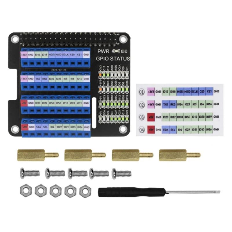 

For Raspberry Pi GPIO Extension Board Terminal Hat For Raspberry Pi 2B/3B/3B+/4B/Zero/Zero W GPIO Interface Module