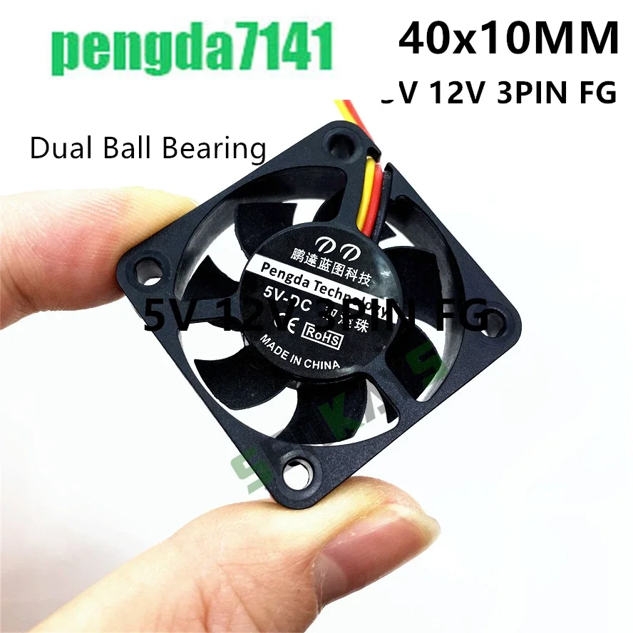 

DC5V 12V 24V Ball Bearing 4010 40MM Fan 4CM 40*40*10mm Fan For South And North Bridge Chip 3D Printer Cooling Fan 3pin FG