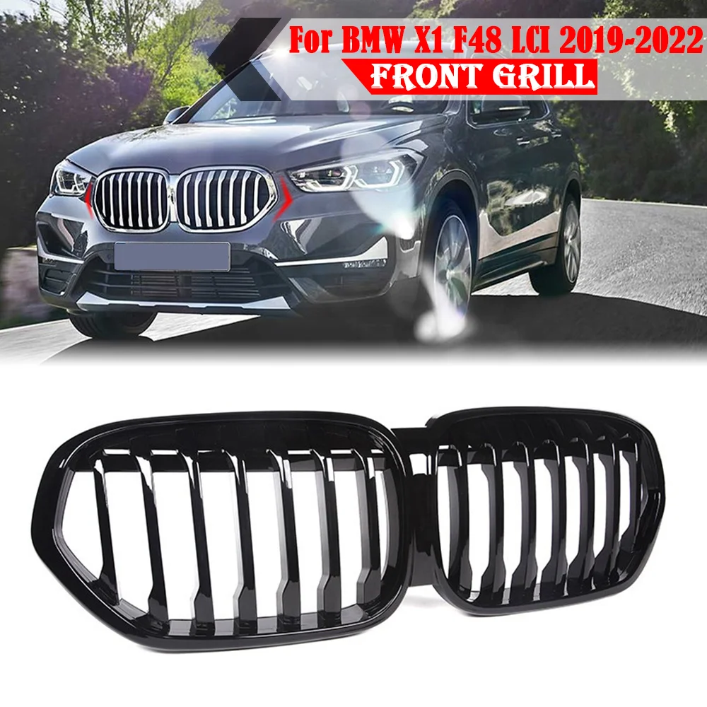 Front Bumper Kidney Grille For BMW X1 F48 LCI 2019 2020 2021 2022 1-Slat Glossy Black Racing Grills Car Styling Accessories
Front Bumper Kidney Grille For BMW X1 F48 LCI 2019 2020 2021 2022 1-Slat Glossy Black Racing Grills Car Styling Accessories