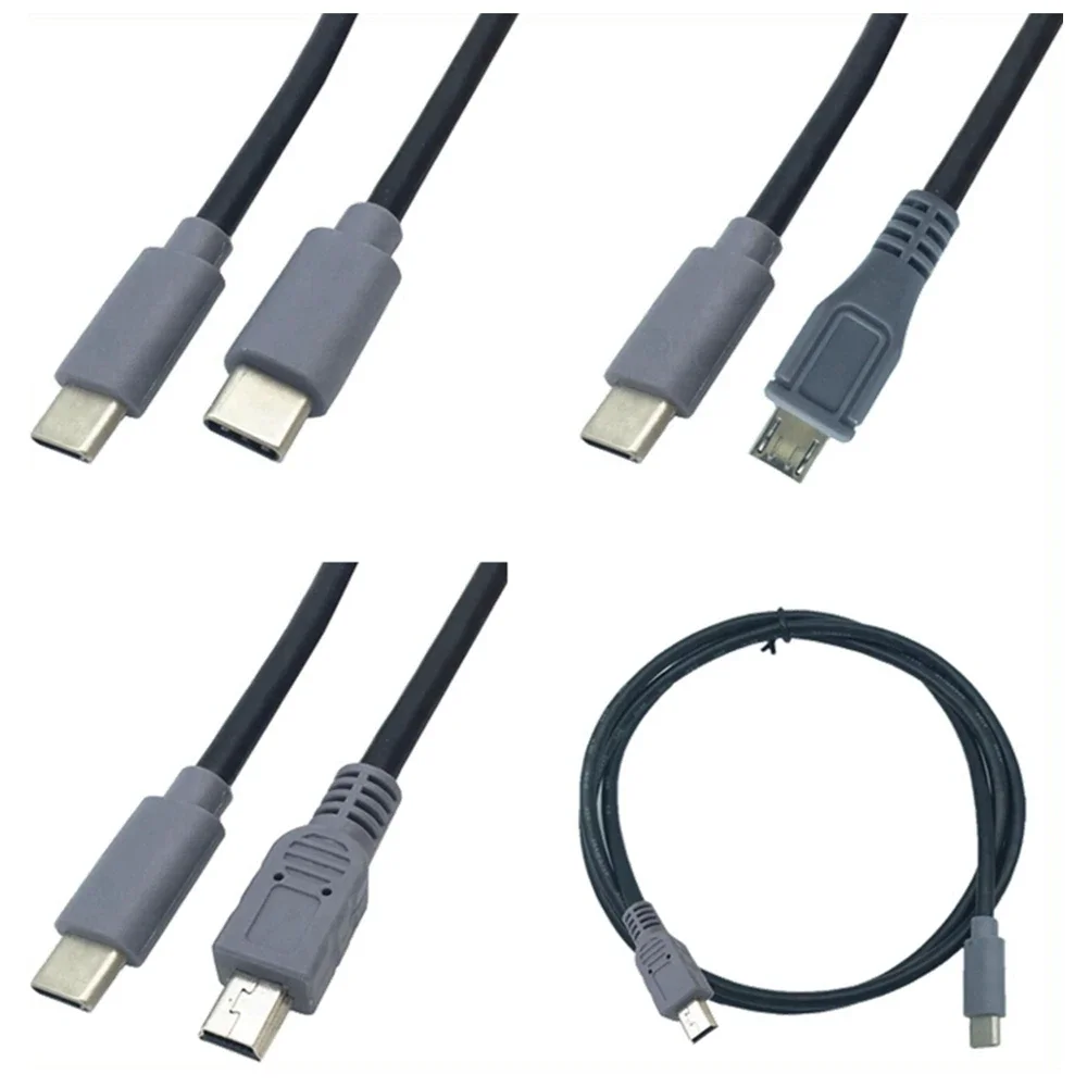 

0.25M-1M 1pcs USB Type C 3.1 Male To Mini Micro USB 5 Pin B Plug Converter OTG Adapter Lead Data Cable for Mobile Macbook