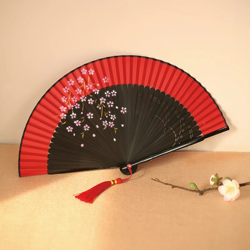 

Silk Dance Fan Classical Portable Hand Painted Women Bamboo Gift Hand Fan Chinese Summer Hanfu Cosplay Fans Abanicos Para Boda