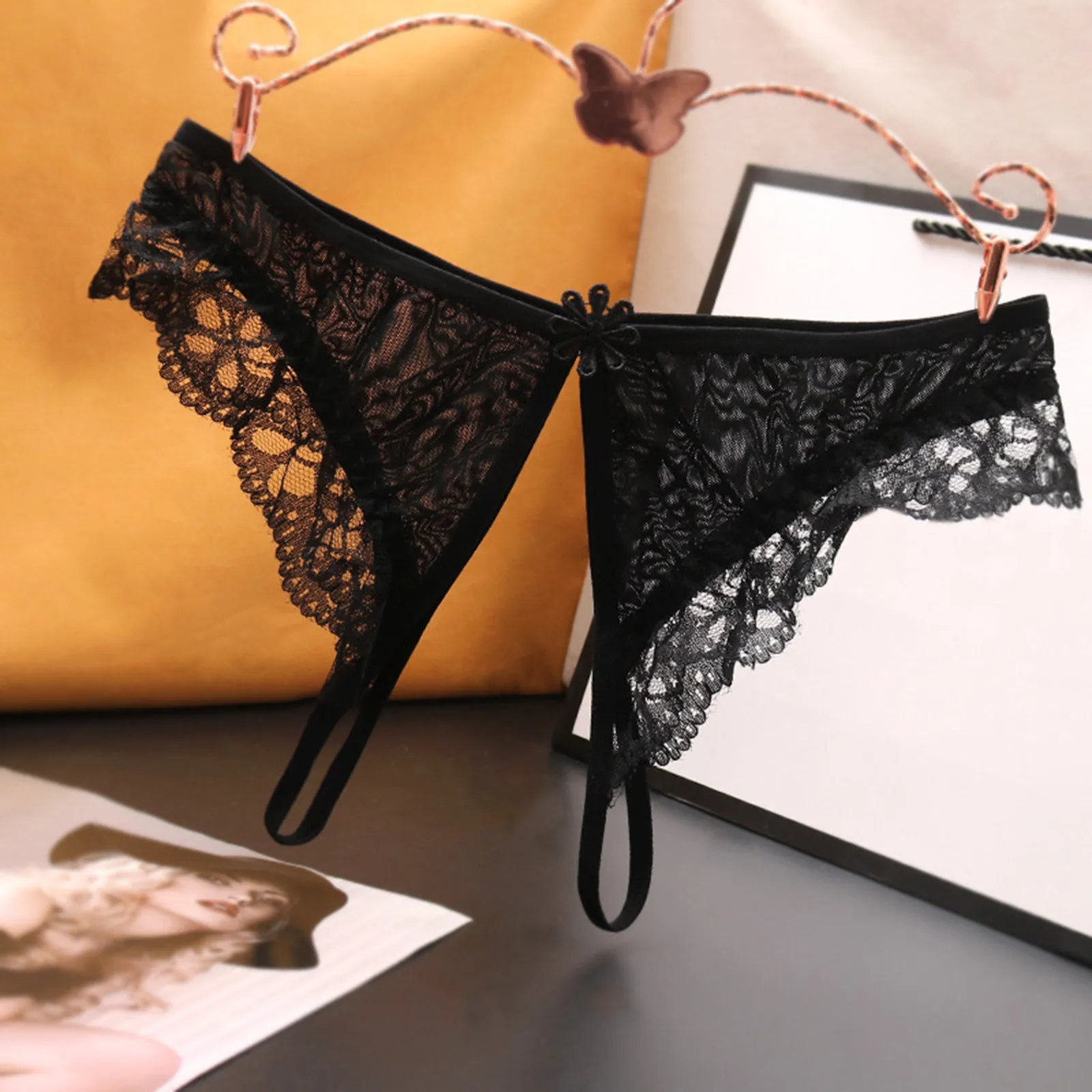 

Women Crotchless See Through Thong Sexy Lace Mesh Panty Erotic Underwear Briefs Female Porn Sheer Lingerie Sensual Underpants