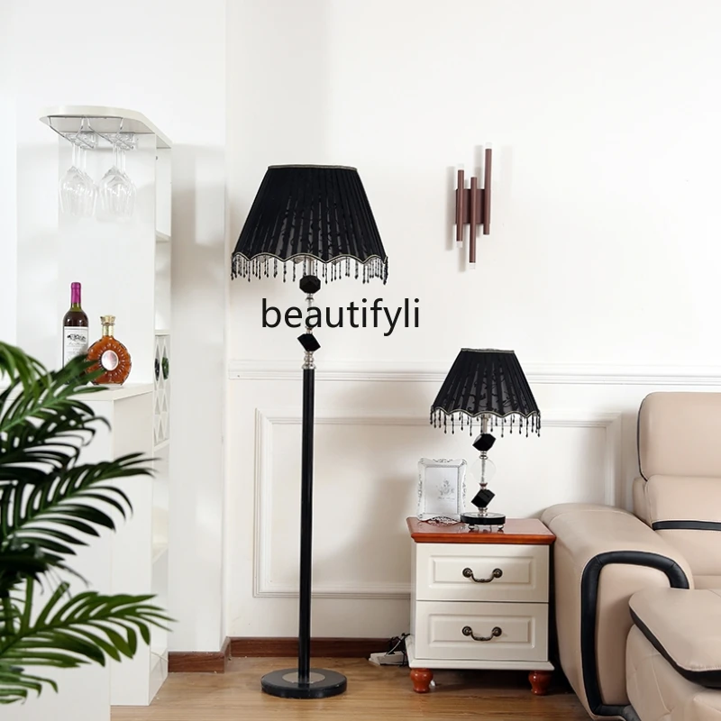CXH Black Table Lamp Beaded Luxury Neoclassical Bedside Lamp Bedroom Study Home 
CXH Black Table Lamp Beaded Luxury Neoclassical Bedside Lamp Bedroom Study Home