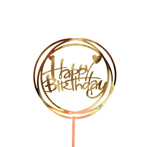 1pcs Happy Birthday Cake Topper Acrylic Gold Cake Toppers Party Cake Decorations Dessert Tools for Baby shower Baking supplies
1pcs Happy Birthday Cake Topper Acrylic Gold Cake Toppers Party Cake Decorations Dessert Tools for Baby shower Baking supplies