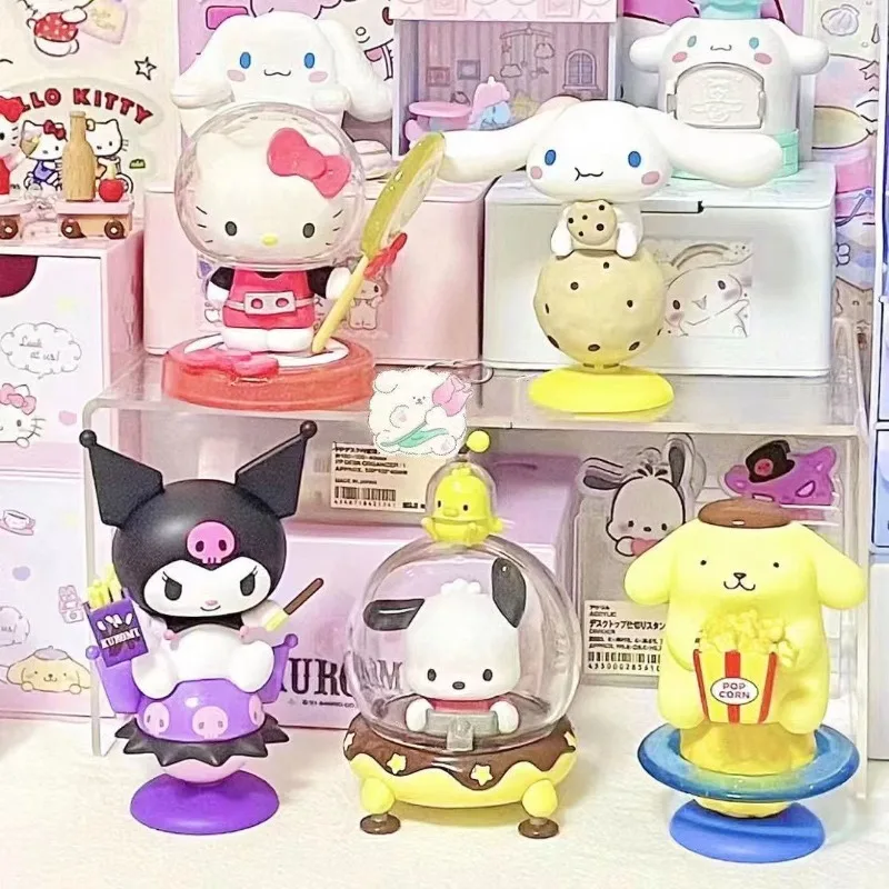 

MINISO Sanrio blind box snack planet series model cute HelloKitty My melody Kuromi cartoon room decoration children's toy gift