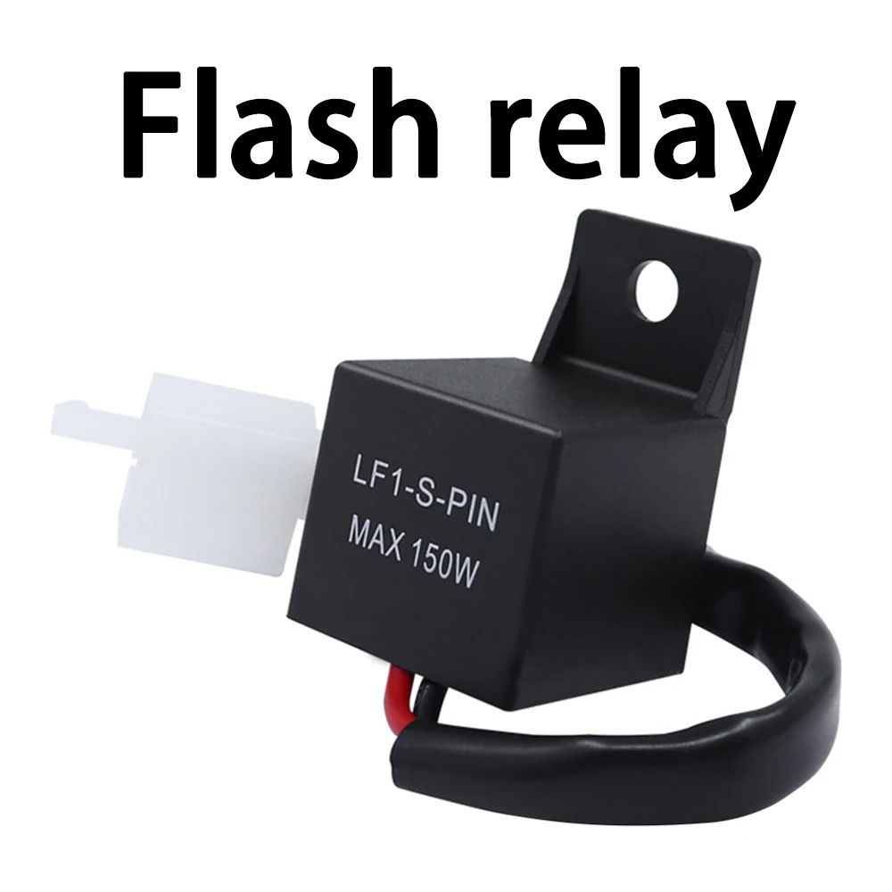 

12A 2Pin Electronic LED Flasher Relay Normally Open For Motorcycle Motor Turn Signal Bulb Hyper Flash with line