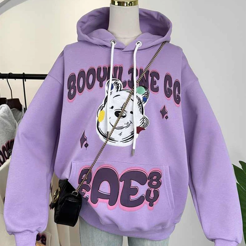 American Retro Letter Cartoon Y2K Print Hoodie Apricot Purple Loose Oversized Sweatshirt Men Women Kawaii Clothes Autumn Casual
American Retro Letter Cartoon Y2K Print Hoodie Apricot Purple Loose Oversized Sweatshirt Men Women Kawaii Clothes Autumn Casual
