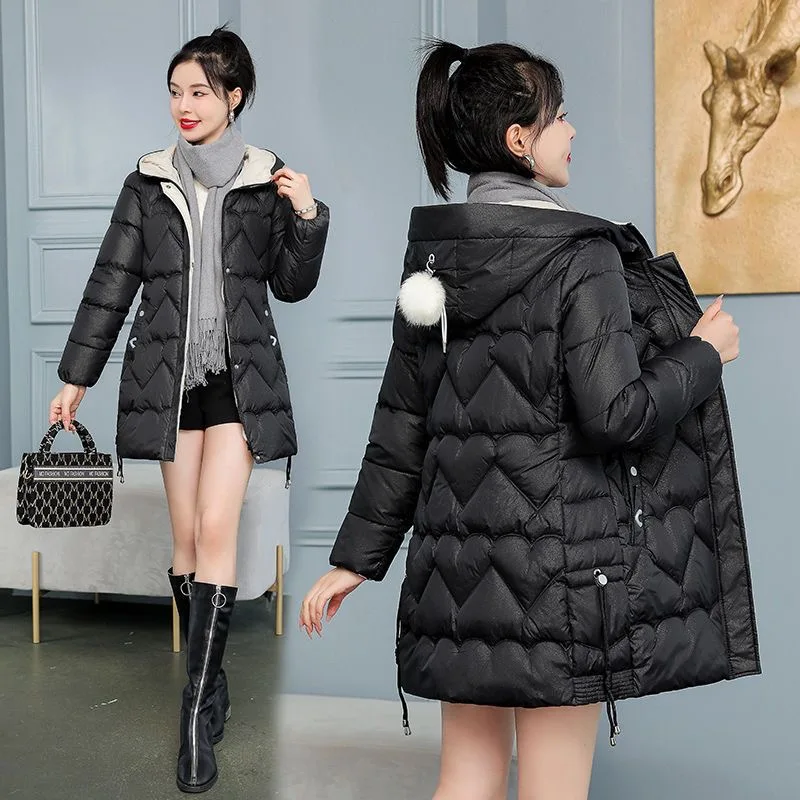 

Fdfklak 5XL Big Size Jacket Women Long Section Winter New Wadded Overcoat Korea Fashion Quilted Coat ropa de invierno mujeres