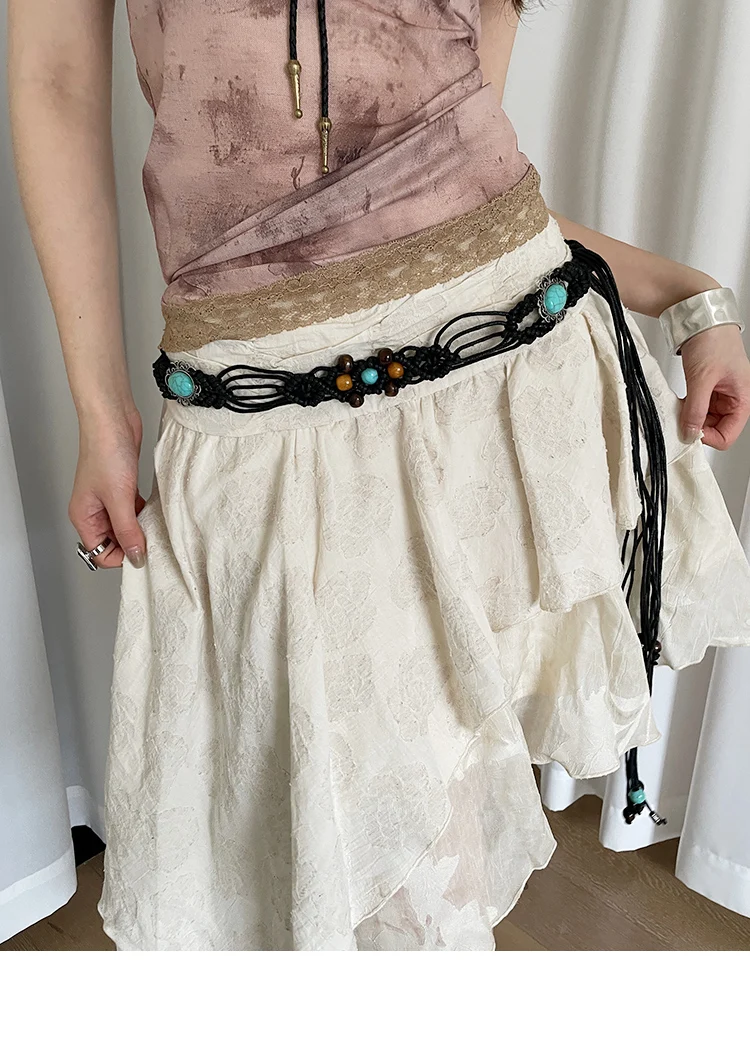 Vintage Beaded Waist Belt - Bohemian Woven Ethnic Accent for Skirts & Dresses 8 S886710c528174ed1a9a3708feb5c9c2dt