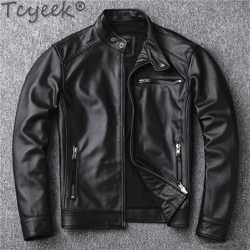 Tcyeek. Супер продаж. Классическая байкерская куртка из натуральной кожи. Крутая тонкая реальная кожа. Мужские модные кожаные куртки. Азиатский размер
Tcyeek. Супер продаж. Классическая байкерская куртка из натуральной кожи. Крутая тонкая реальная кожа. Мужские модные кожаные куртки. Азиатский размер