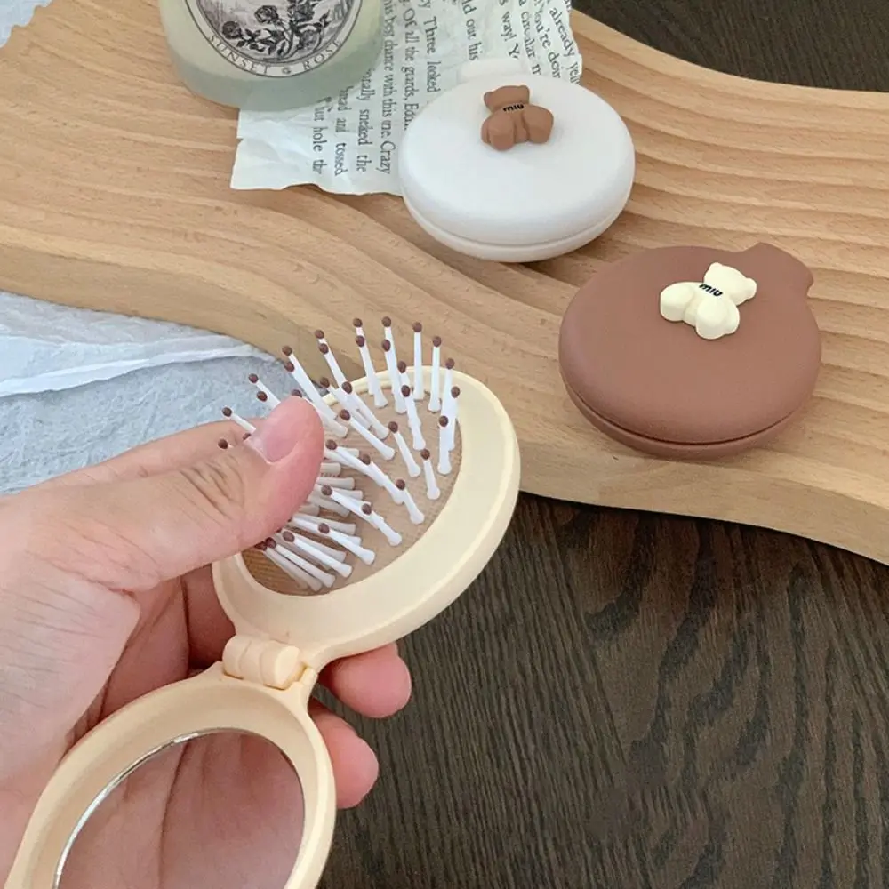 With Mirror Air Bag Hair Comb Fashion Mini Bear Foldable Air Cushion Comb Portable Anti Static Hair Brush Girl
With Mirror Air Bag Hair Comb Fashion Mini Bear Foldable Air Cushion Comb Portable Anti Static Hair Brush Girl