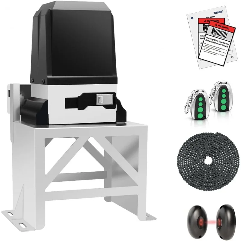 TOPENS CK2600 Automatic Sliding Gate Opener Chain Drive Industrial Commercial 1-1/4 HP Gate Motor for Heavy Driveway Slide Gates
TOPENS CK2600 Automatic Sliding Gate Opener Chain Drive Industrial Commercial 1-1/4 HP Gate Motor for Heavy Driveway Slide Gates