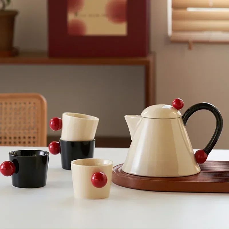 

Домашний чайный набор в стиле ретро, керамический чайник, Подарочная коробка, подарок на новоселье, подарок на день рождения, кофейная чашка, чашка для завтрака в Европейском стиле, чашка для воды