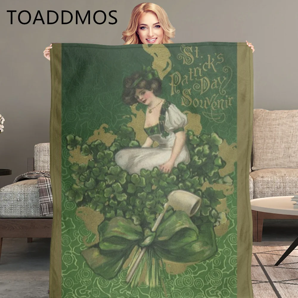 TOADDMOS St. Patrick Day Girl Print Home Sofa Flannel Blanket Irish Green Lucky Shamrock Decor Travel Picnic Portable Blanket
TOADDMOS St. Patrick Day Girl Print Home Sofa Flannel Blanket Irish Green Lucky Shamrock Decor Travel Picnic Portable Blanket