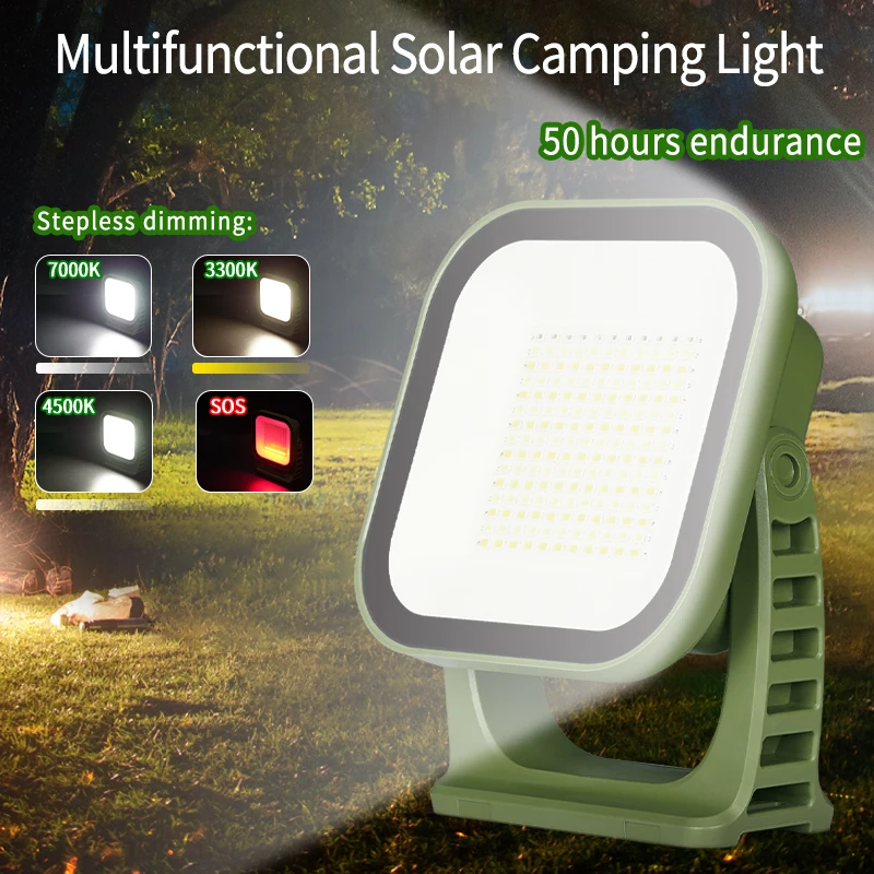 

MOSLIGHTING Solar Rechargeable Floodlight Work Maintenance Emergency Lights Cool Camping Gear Lantern Flashlights Led Outdoor