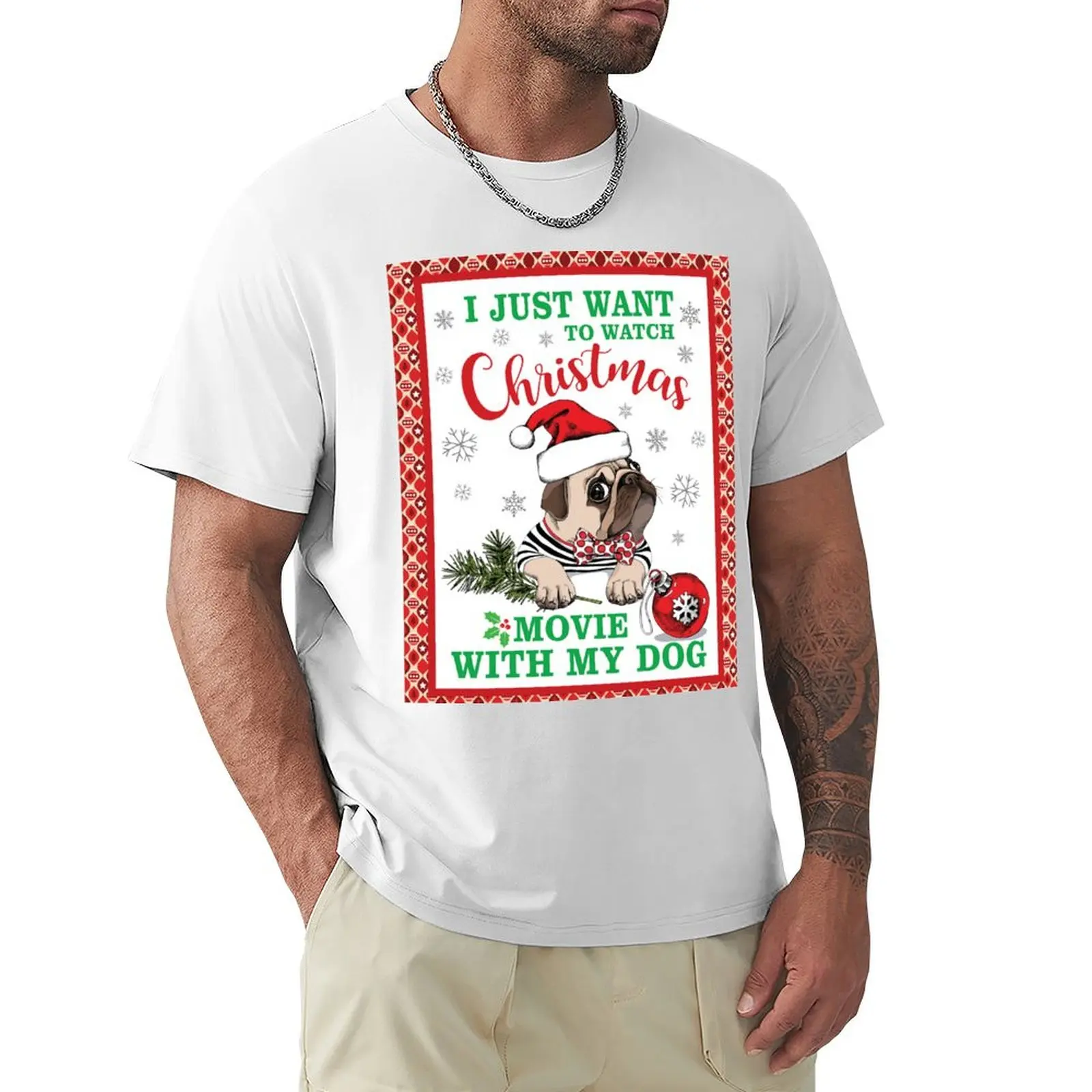 Pug Christmas I Just Want To Watch Movie With My Dog T-Shirt blacks oversized mens funny t shirts
Pug Christmas I Just Want To Watch Movie With My Dog T-Shirt blacks oversized mens funny t shirts