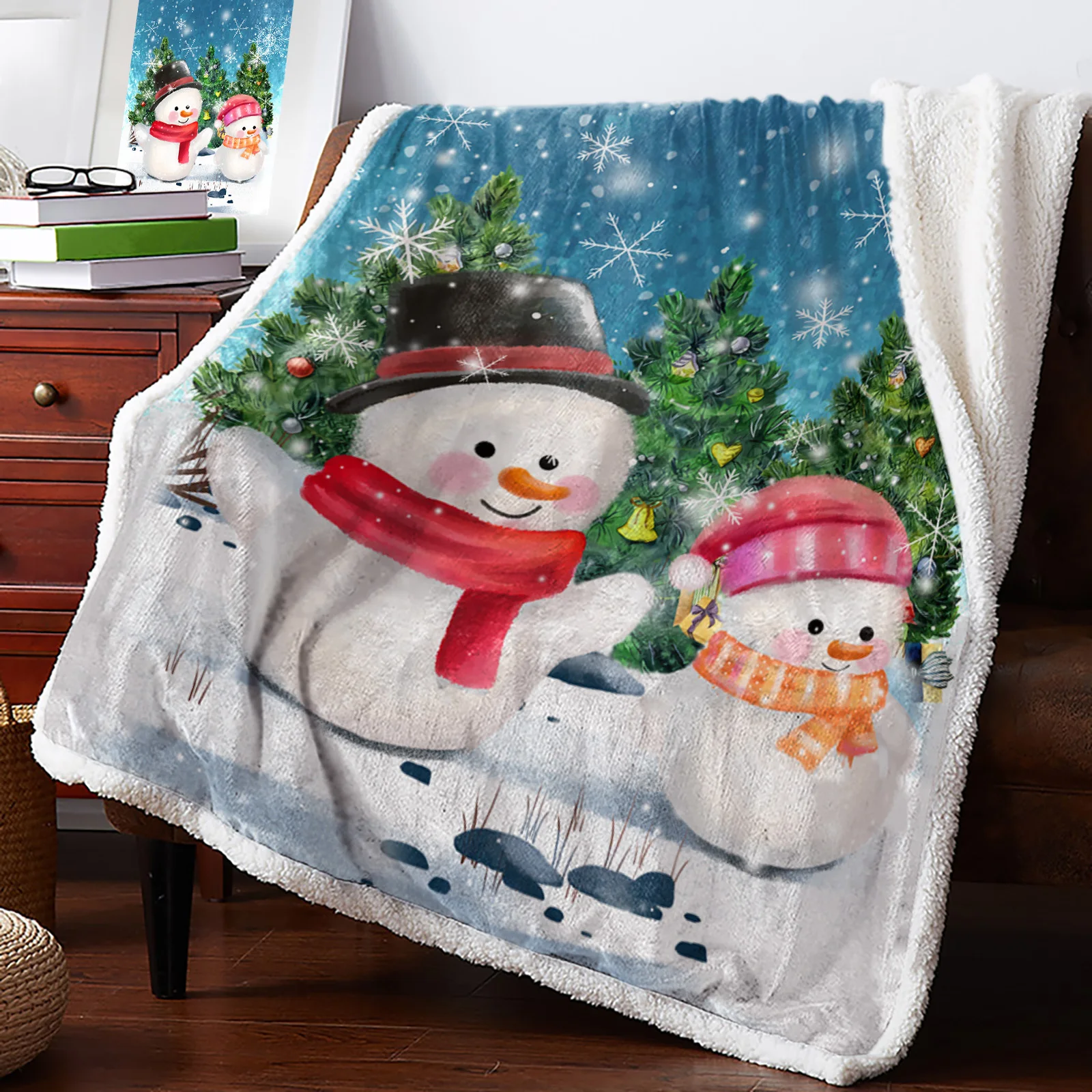 Christmas Snowman Christmas Tree Snowflake Cashmere Blanket Winter Warm Soft Throw Blankets for Beds Sofa Wool Blanket Bedspread 
Christmas Snowman Christmas Tree Snowflake Cashmere Blanket Winter Warm Soft Throw Blankets for Beds Sofa Wool Blanket Bedspread