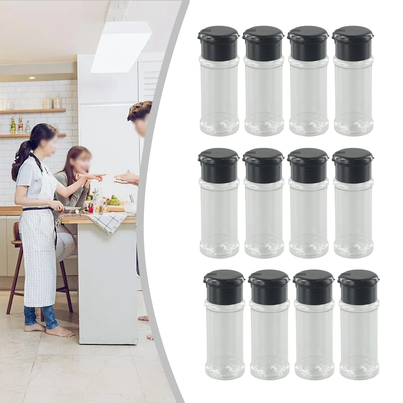 12pcs Seasoning Container 3.7x3.7x10cm Home Kitchen Tools Seasoning Spice Pepper Salt Storage Bottle Containers
12pcs Seasoning Container 3.7x3.7x10cm Home Kitchen Tools Seasoning Spice Pepper Salt Storage Bottle Containers
