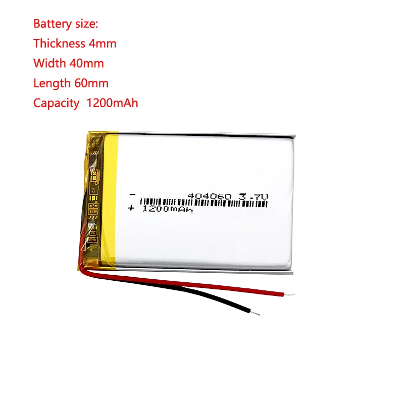 High Quality 404060 3.7v 1200mah Polymer Rechargeable Lithium Battery For Headset Speaker Smart Watch MP3 MP4 MP5 GPS Navigation
High Quality 404060 3.7v 1200mah Polymer Rechargeable Lithium Battery For Headset Speaker Smart Watch MP3 MP4 MP5 GPS Navigation