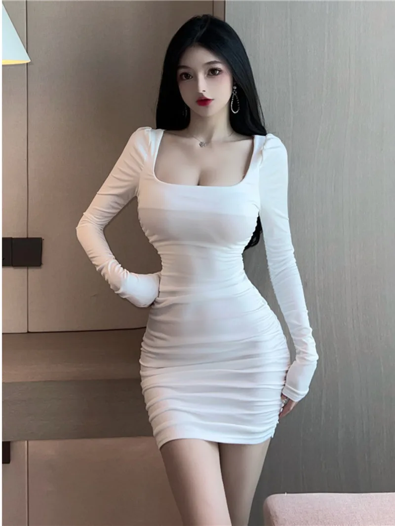 2023 Spring Women's New Sexy Spice Girls foundation Square Neck Long Sleeve Slim Solid Color Fashion Wrap buttocks Dress F0RZ
2023 Spring Women's New Sexy Spice Girls foundation Square Neck Long Sleeve Slim Solid Color Fashion Wrap buttocks Dress F0RZ