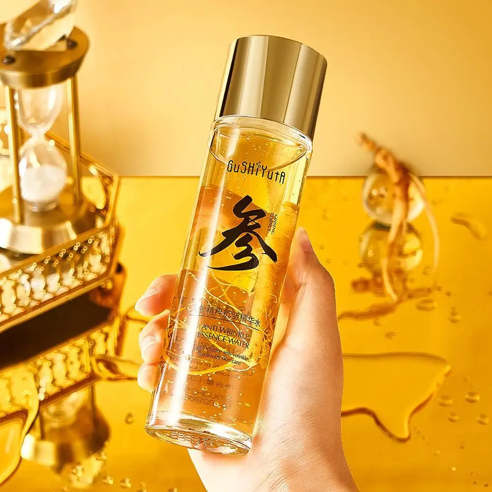 

NEW 120ml Gold Ginseng Face Essence Polypeptide Anti-wrinkle Lightning Moisturizing Facial Serum Skin Care Products